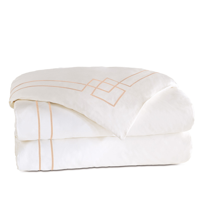 Grafico White/Nectar Duvet Cover