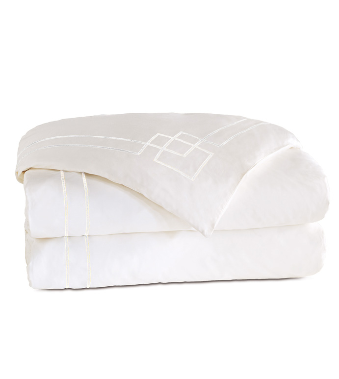 Grafico White/White Duvet Cover