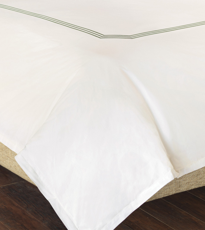 Tessa Ivory/Aqua Duvet Cover