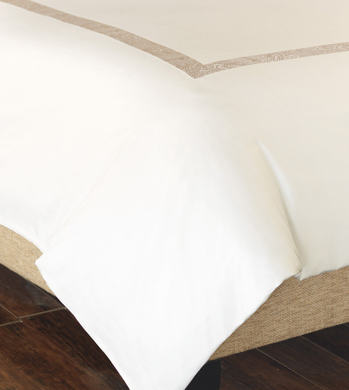 Cornice Ivory/Pearl Duvet Cover