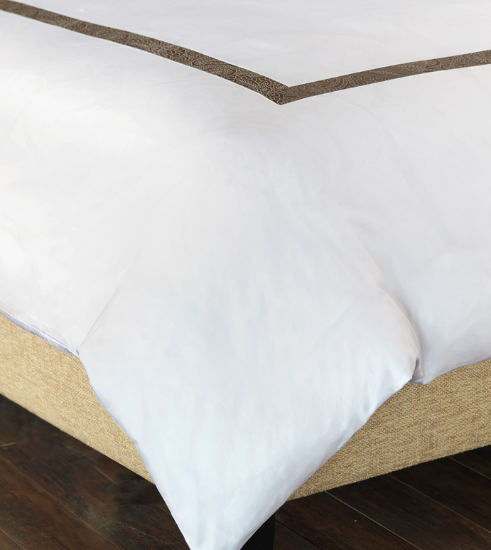 Cornice White/Truffle Duvet Cover