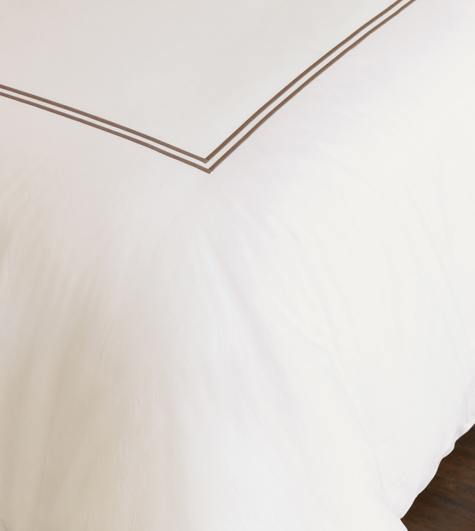 Enzo Ivory/Brown Duvet Cover