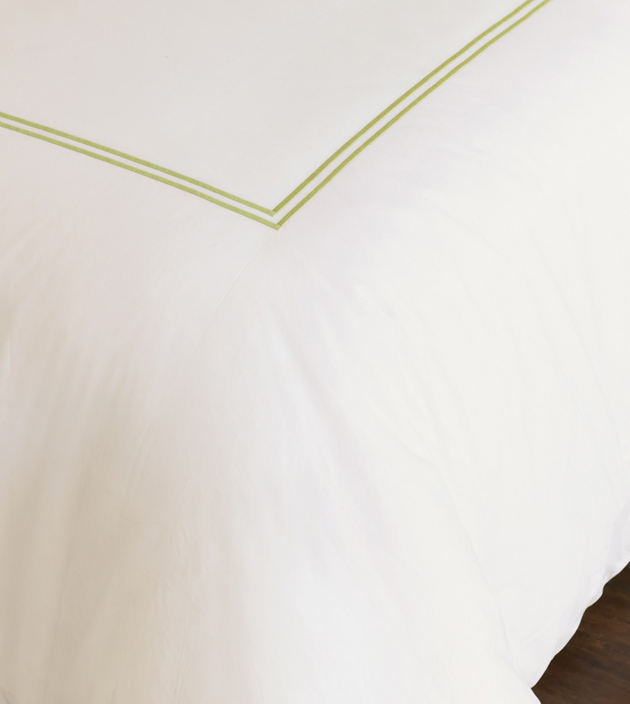 Enzo Ivory/Lime Duvet Cover