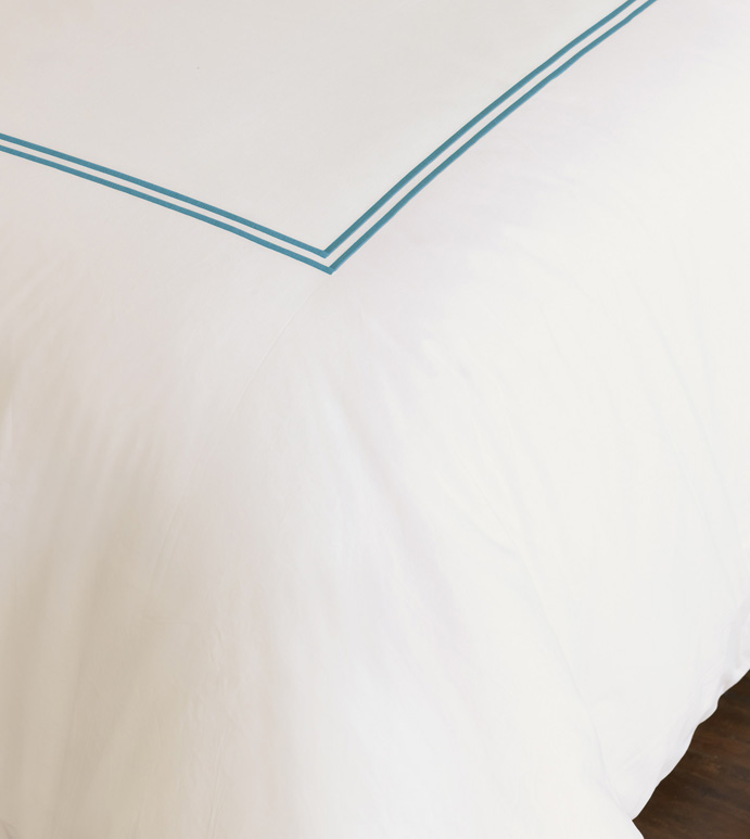 Enzo Ivory/Ocean Duvet Cover