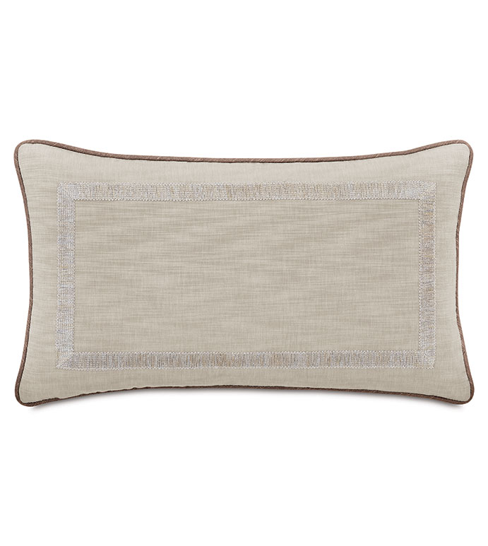 EMMELINE MITERED GIMP DECORATIVE PILLOW