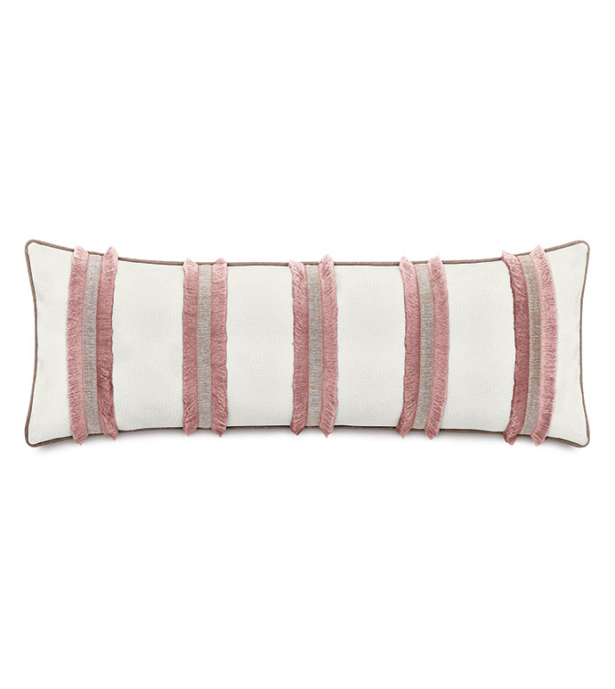 EMMELINE PINK FRINGE DECORATIVE PILLOW