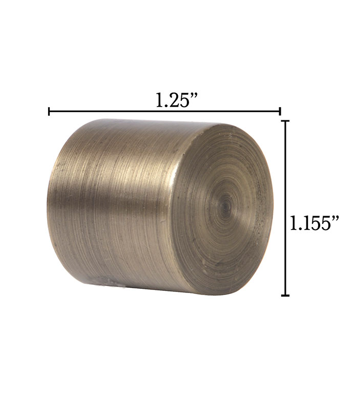 Metallo Brushed Brass Flush End Cap Pair