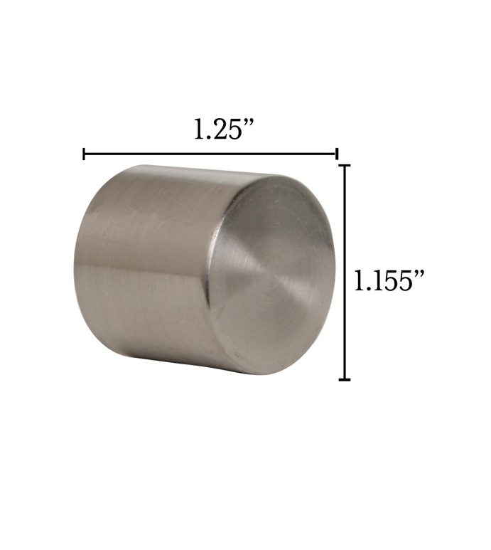 Metallo Nickel Flush End Cap Pair