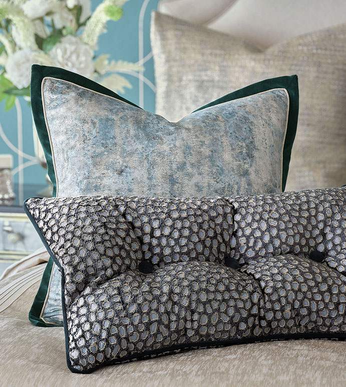 Esmeralda Metallic Decorative Pillow - 20x20 | Eastern Accents