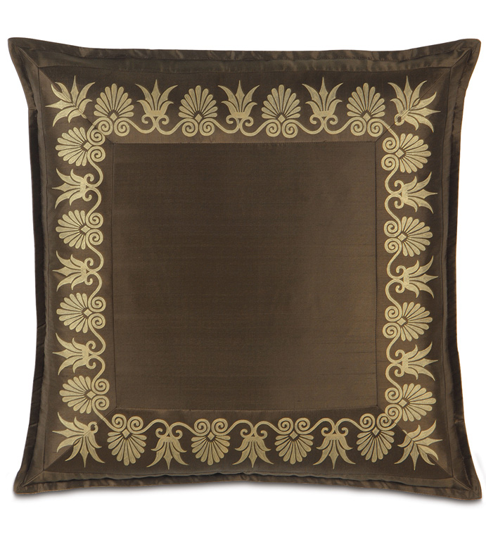 Anthemion Brown/Gold Euro Sham