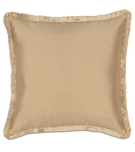 Serico Gold With Lena Pleat Euro Sham