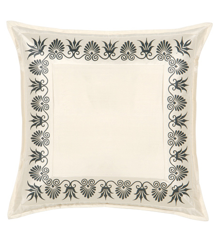 Anthemion Ivory/Black Euro Sham