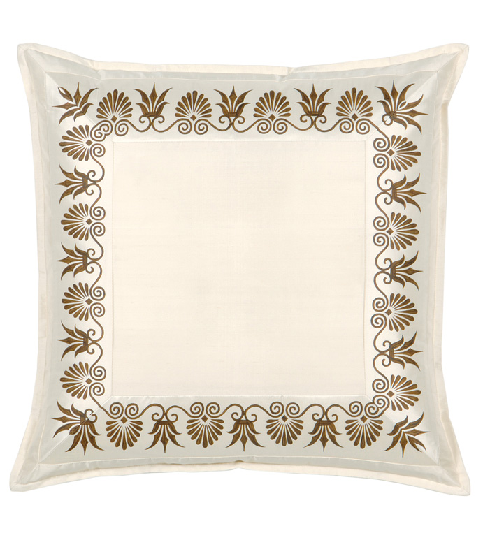 Anthemion Ivory/Brown Euro Sham