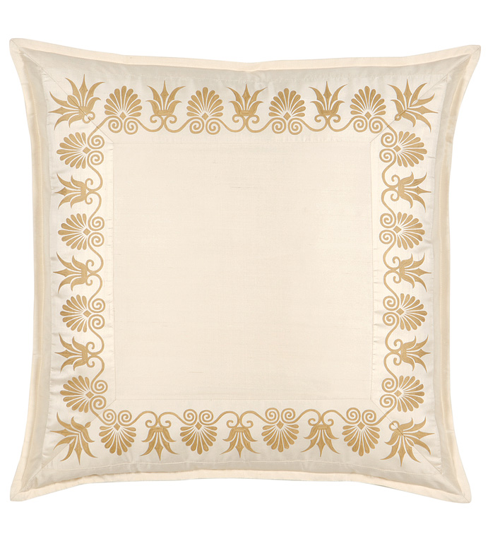 Anthemion Ivory/Gold Euro Sham