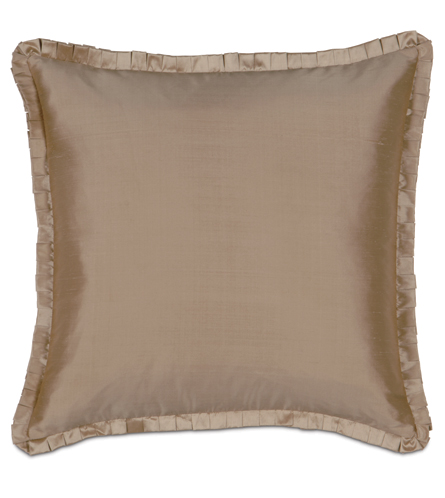 Serico Taupe With Lena Pleat Euro Sham