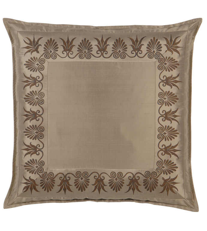 Anthemion Taupe/Brown Euro Sham