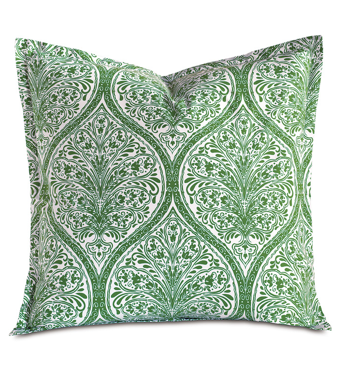 Adelle Percale Euro Sham In Grass