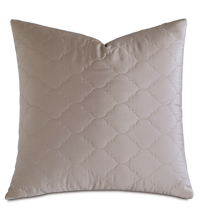 Viola Quilted Euro Sham in Fawn