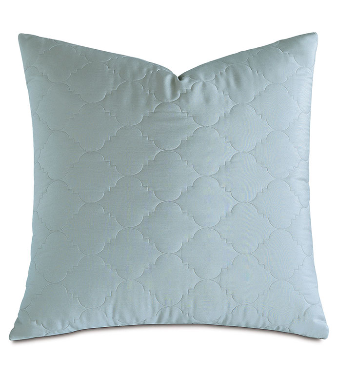 Viola Quilted Euro Sham in Sea