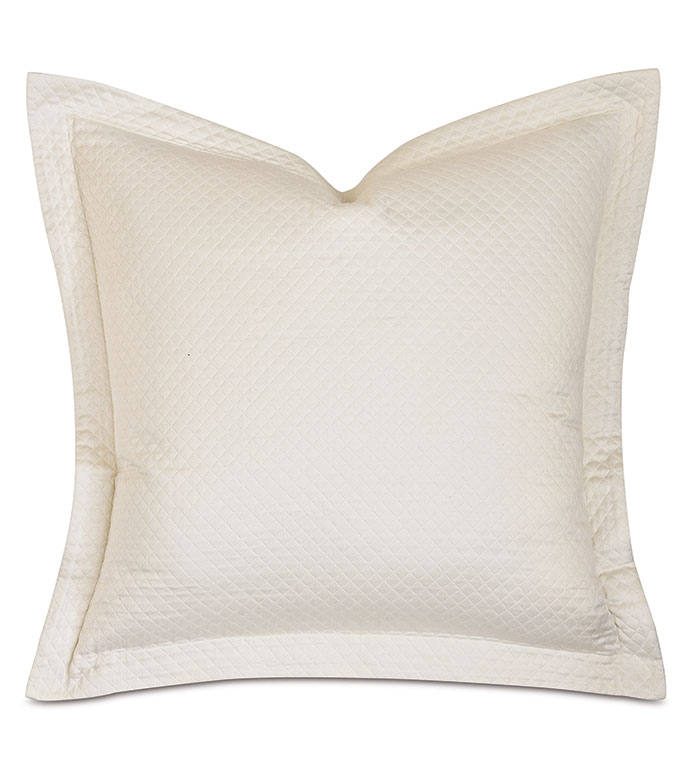 Matera Pique Euro Sham in Ivory