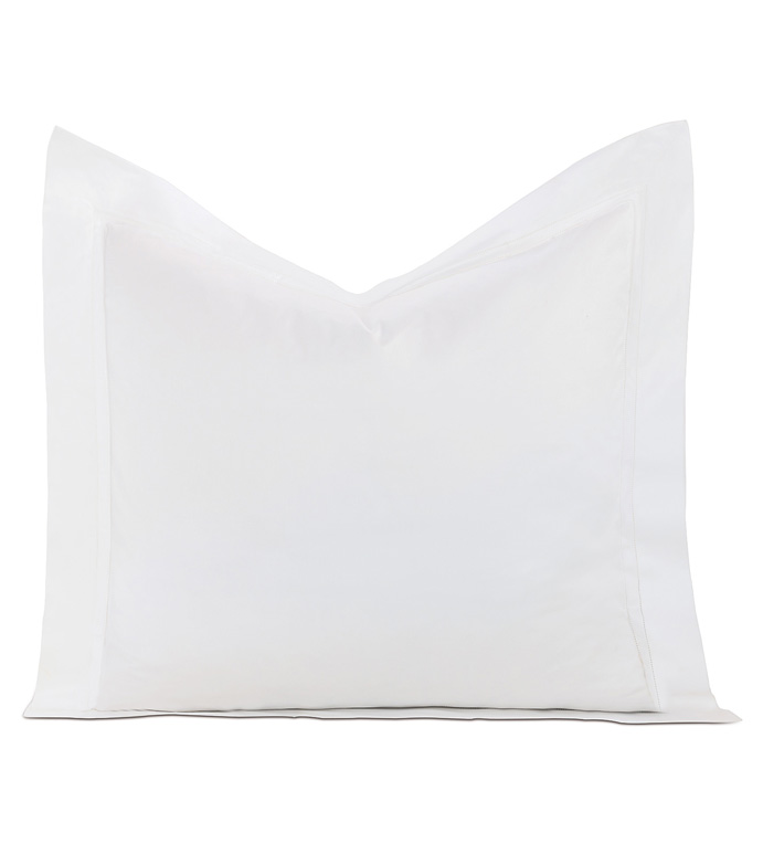 Lusso Sateen Euro Sham in White