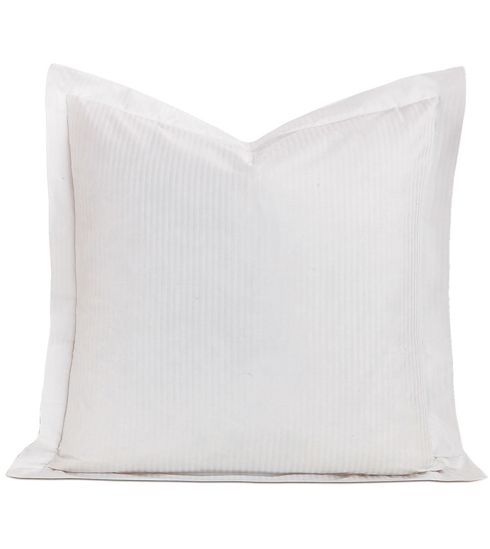 Emilio Jacquard Stripe Euro Sham in White