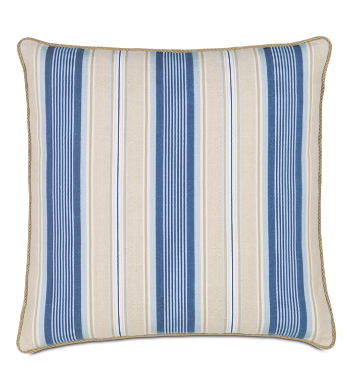 Maritime Stripe Euro Sham In Blue