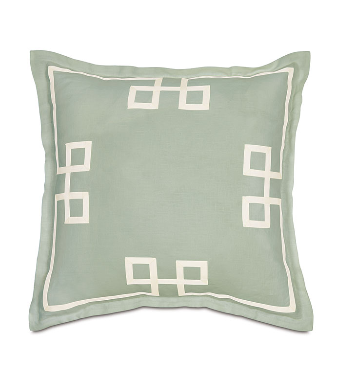 Resort Mint Fret Euro Sham