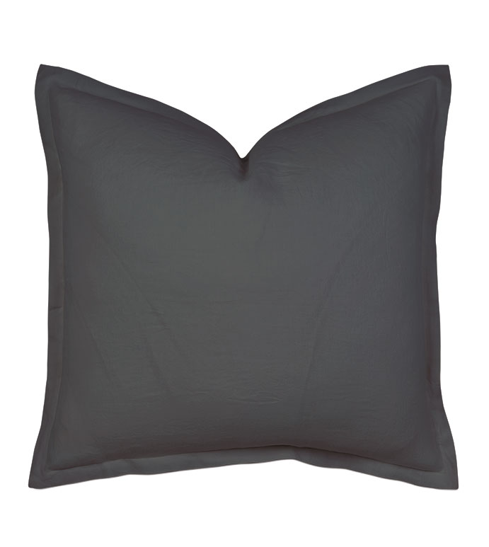 Shiloh Linen Euro Sham in Charcoal