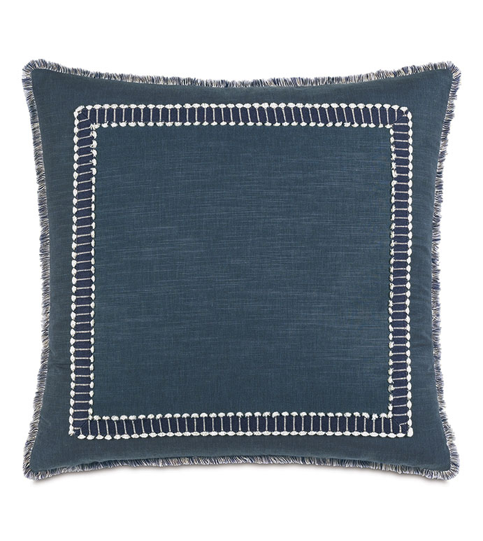 High Tide Border Trim Euro Sham