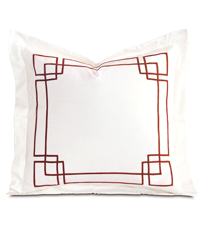 Grafico Ivory/Shiraz Euro Sham