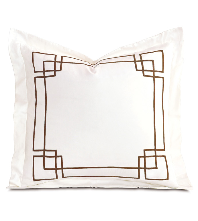 Grafico Ivory/Walnut Euro Sham