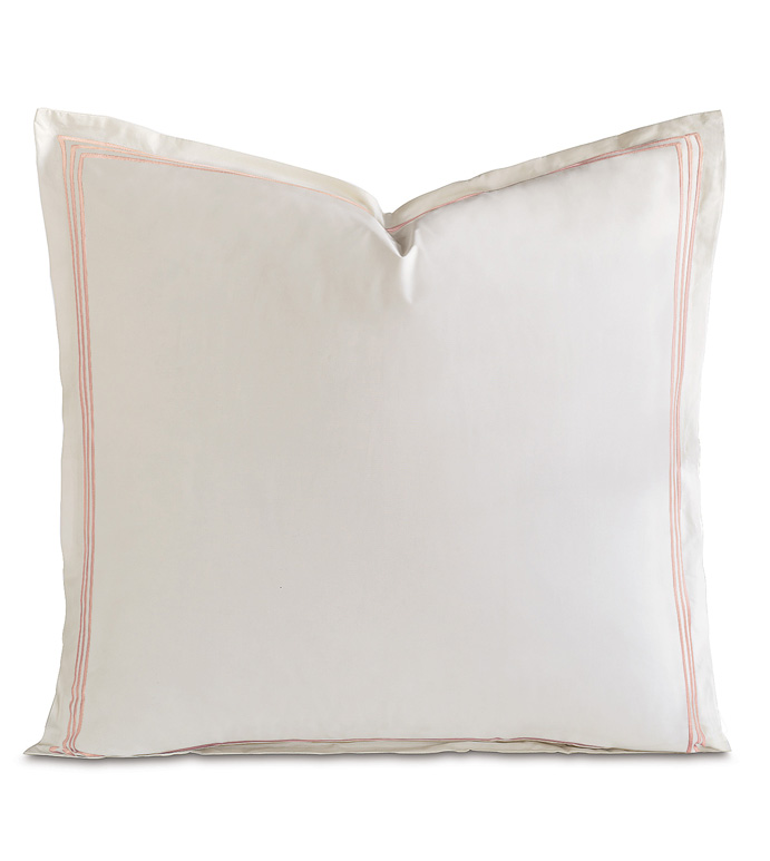 Tessa Ivory/Blush Euro Sham
