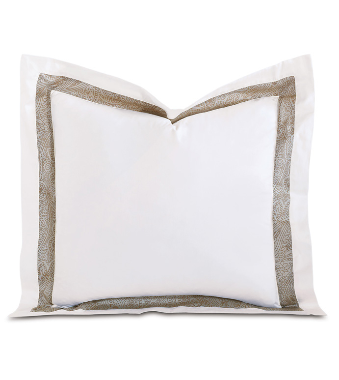 Cornice White/Biscotti Euro Sham