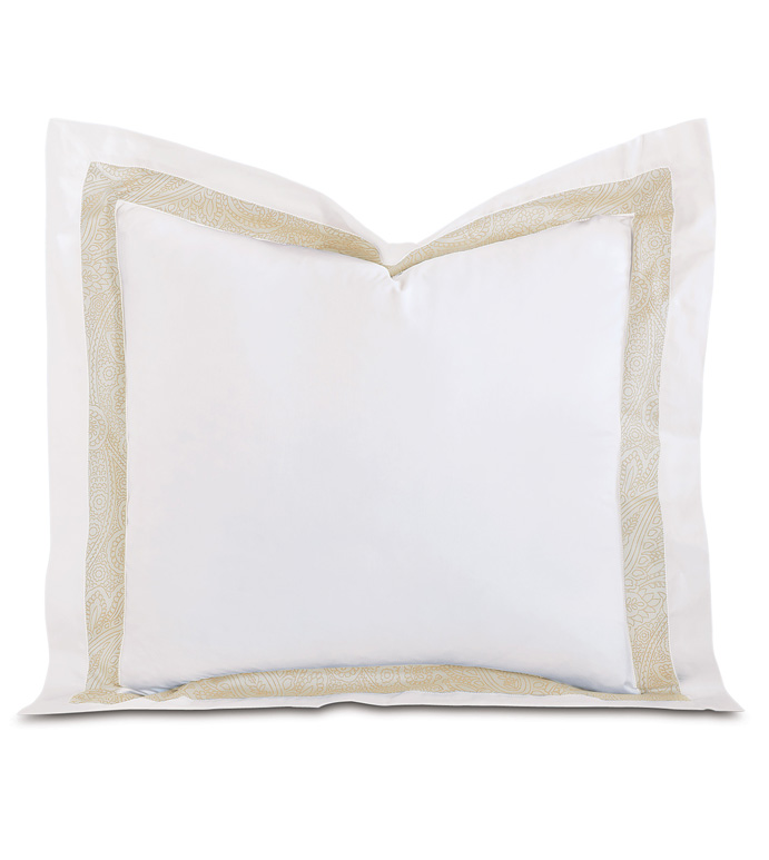 Cornice White/Pearl Euro Sham