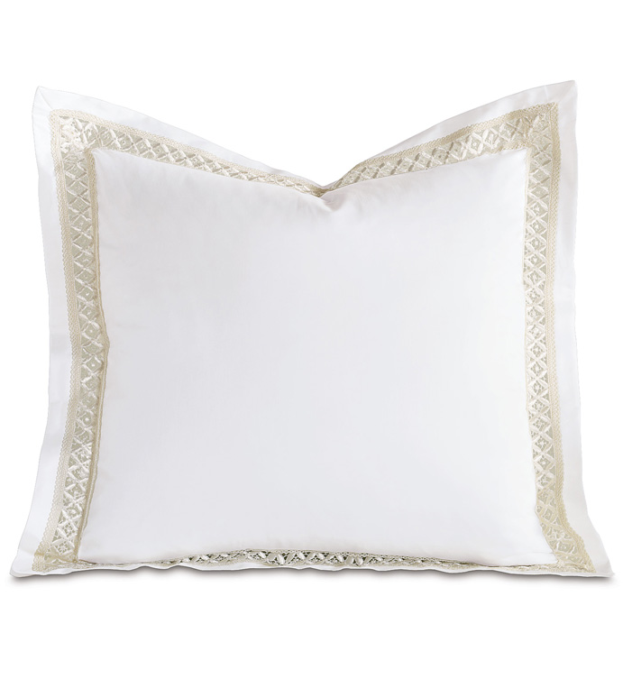 Juliet Lace Euro Sham in White/Ivory