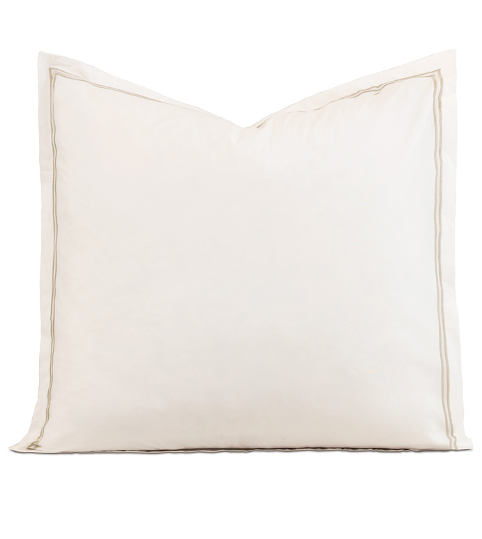 Enzo Ivory/Bisque Euro Sham