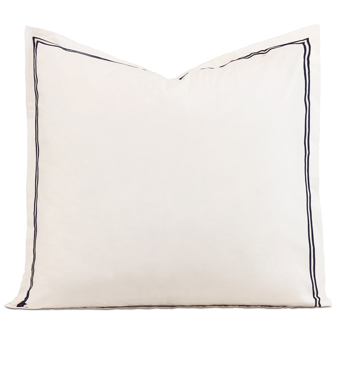 Enzo Ivory/Black Euro Sham