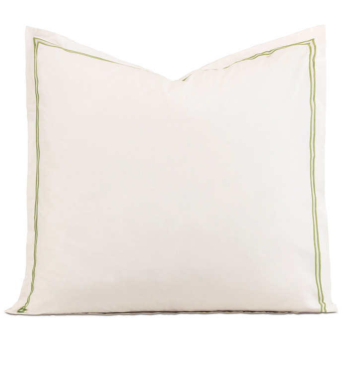 Enzo Ivory/Lime Euro Sham