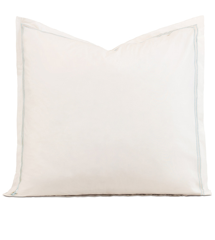 Enzo Ivory/Silver Euro Sham
