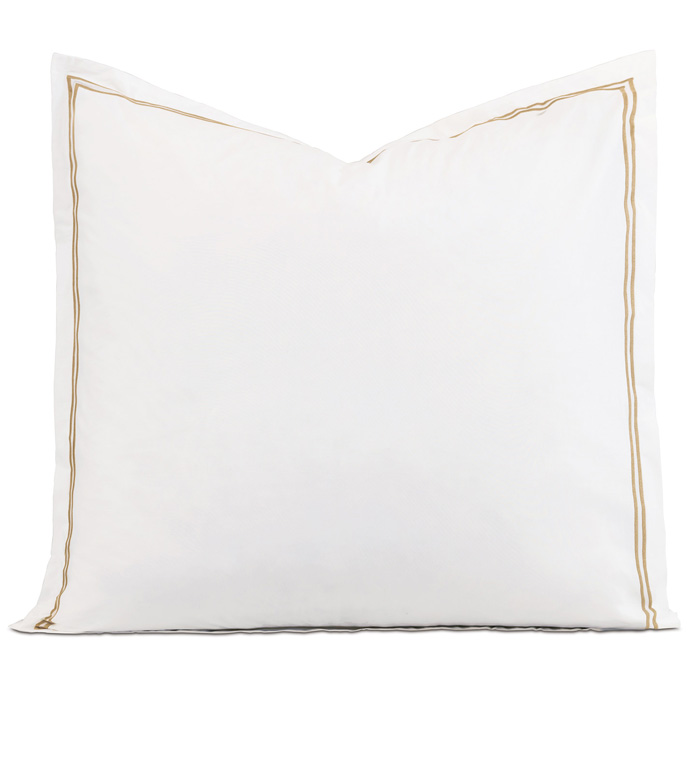 Enzo Satin Stitch Euro Sham in Antique