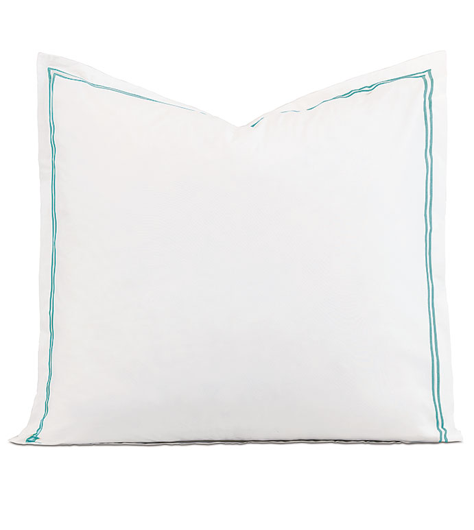 Enzo Satin Stitch Euro Sham In Aruba