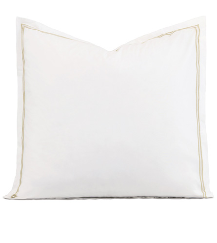 Enzo Satin Stitch Euro Sham in Bisque