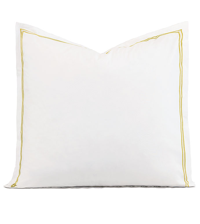 Enzo Satin Stitch Euro Sham in Daffodil