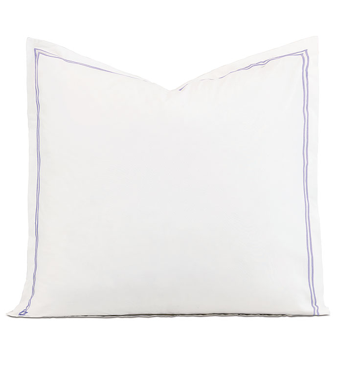 Enzo Satin Stitch Euro Sham In Heather