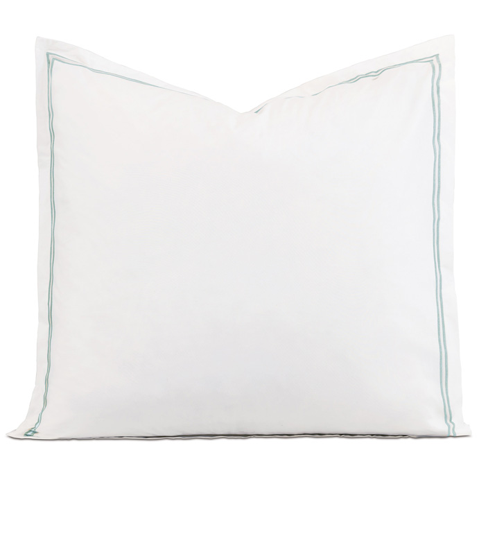 Enzo Satin Stitch Euro Sham in Lake