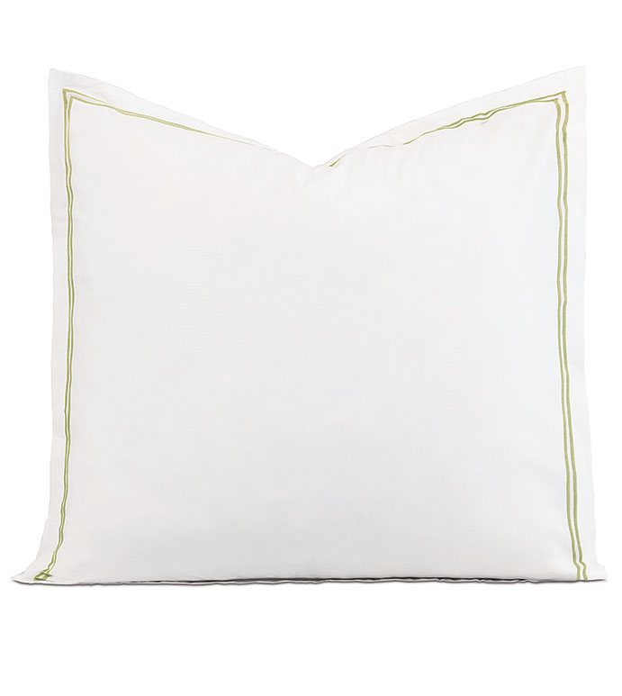 Enzo Satin Stitch Euro Sham In Pear