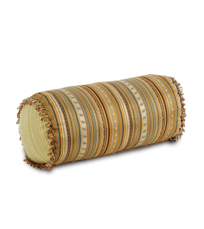 Fiji: Moala Bolster With Beads Decorative Pillow