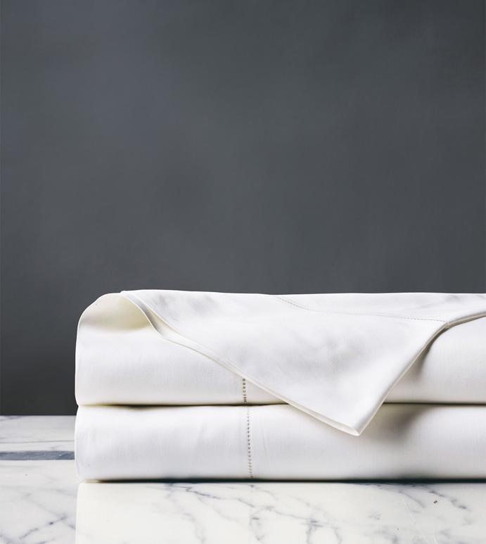 Roma Sateen Flat Sheet in White