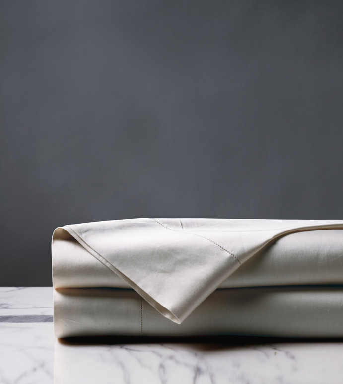 Deluca Sateen Flat Sheet in Dove